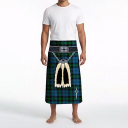 ScotsTee Shop Scottish Campbell of Glenlyon Clan Highland Kilt Sporran Tartan Beach Towel