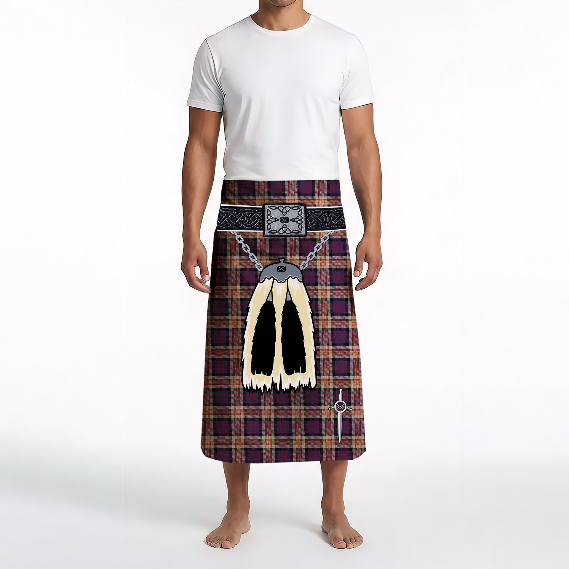 ScotsTee Shop Scottish Carnegie Clan Highland Kilt Sporran Tartan Beach Towel