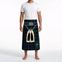 ScotsTee Shop Scottish Calder Modern Clan Highland Kilt Sporran Tartan Beach Towel