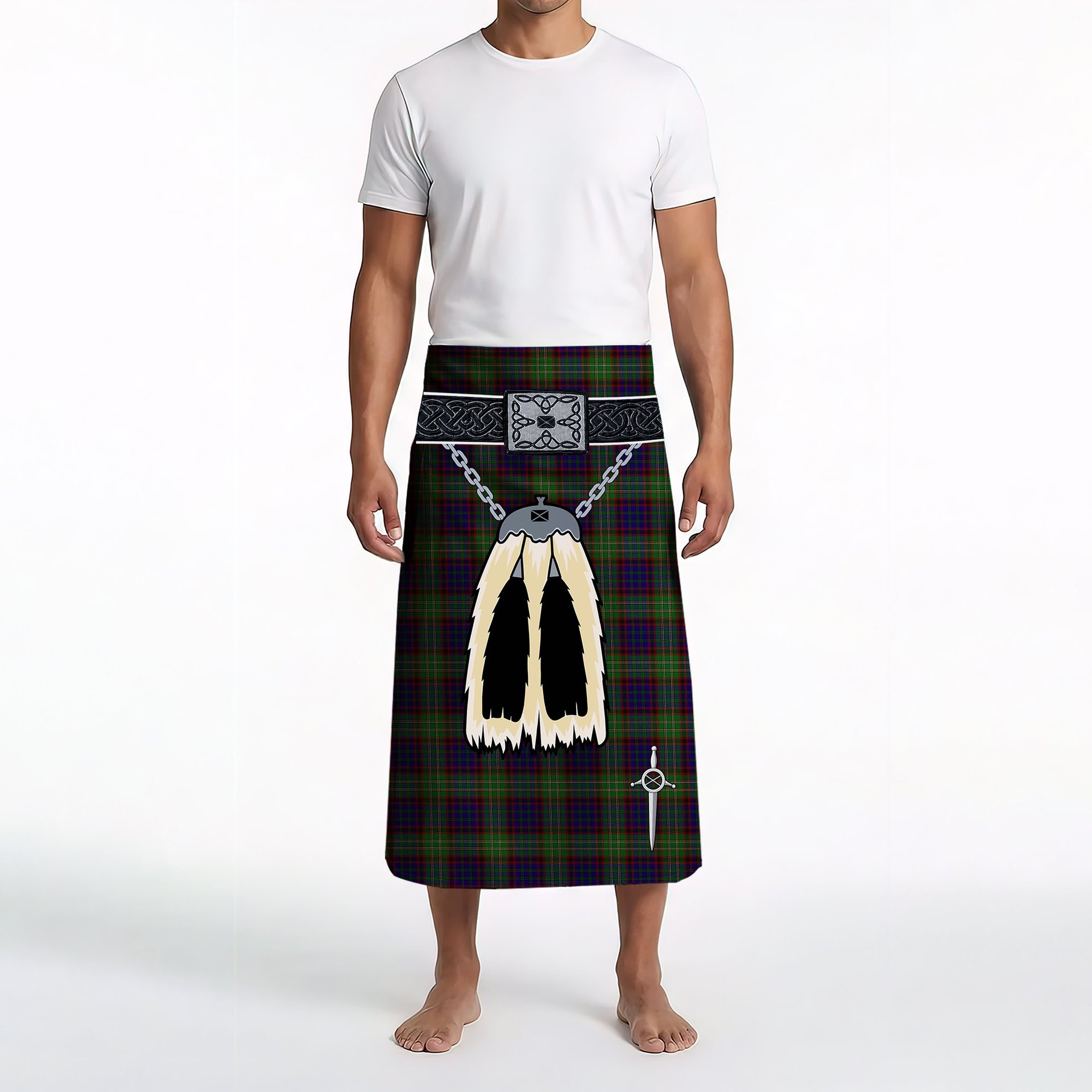 ScotsTee Shop Scottish Cunningham Hunting Clan Highland Kilt Sporran Tartan Beach Towel