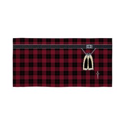 ScotsTee Shop Scottish Cameron Black and Red Modern Clan Highland Kilt Sporran Tartan Beach Towel
