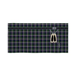ScotsTee Shop Scottish Colquhoun Dress Clan Highland Kilt Sporran Tartan Beach Towel