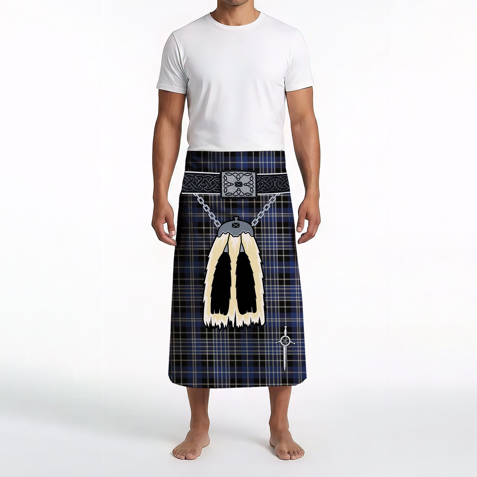 ScotsTee Shop Scottish Clarke Clan Highland Kilt Sporran Tartan Beach Towel