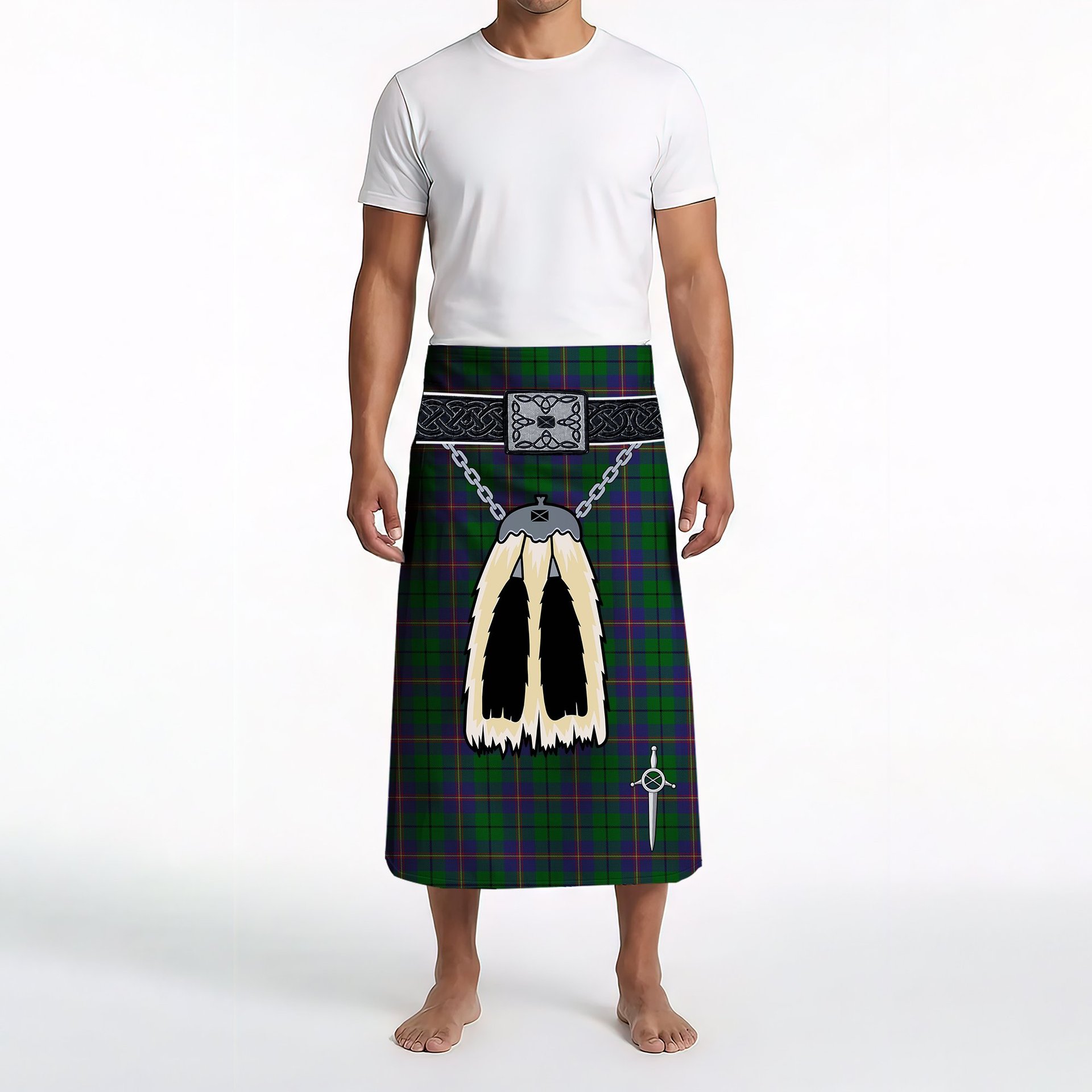 ScotsTee Shop Scottish Carmichael Clan Highland Kilt Sporran Tartan Beach Towel