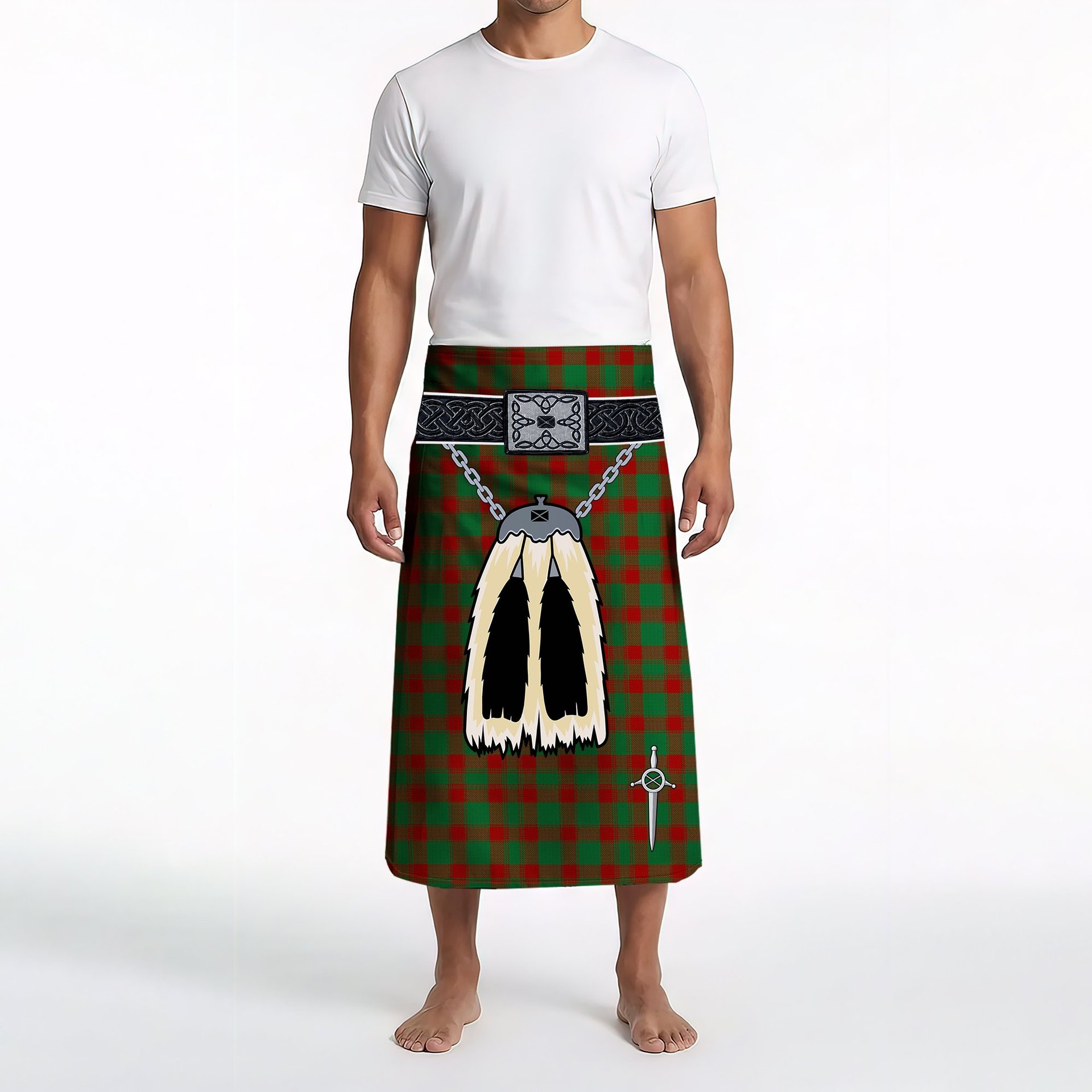 ScotsTee Shop Scottish Donachie Clan Highland Kilt Sporran Tartan Beach Towel