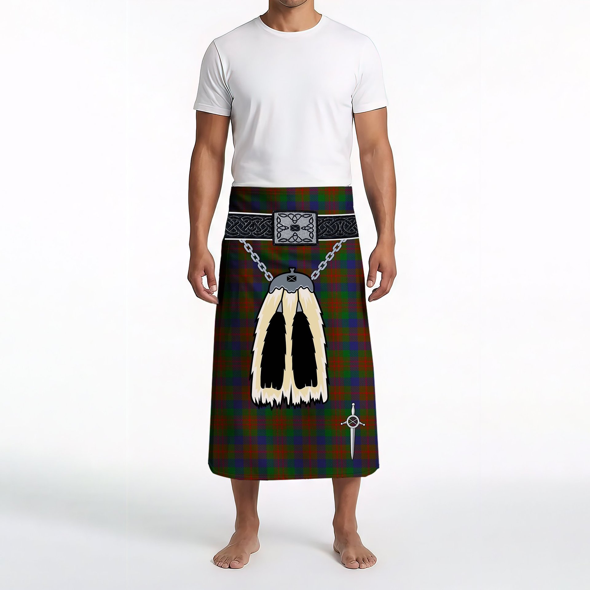 ScotsTee Shop Scottish Dorward Clan Highland Kilt Sporran Tartan Beach Towel