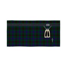 ScotsTee Shop Scottish Davidson Modern Clan Highland Kilt Sporran Tartan Beach Towel