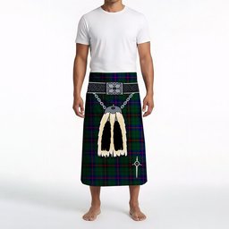 ScotsTee Shop Scottish Davidson Modern Clan Highland Kilt Sporran Tartan Beach Towel