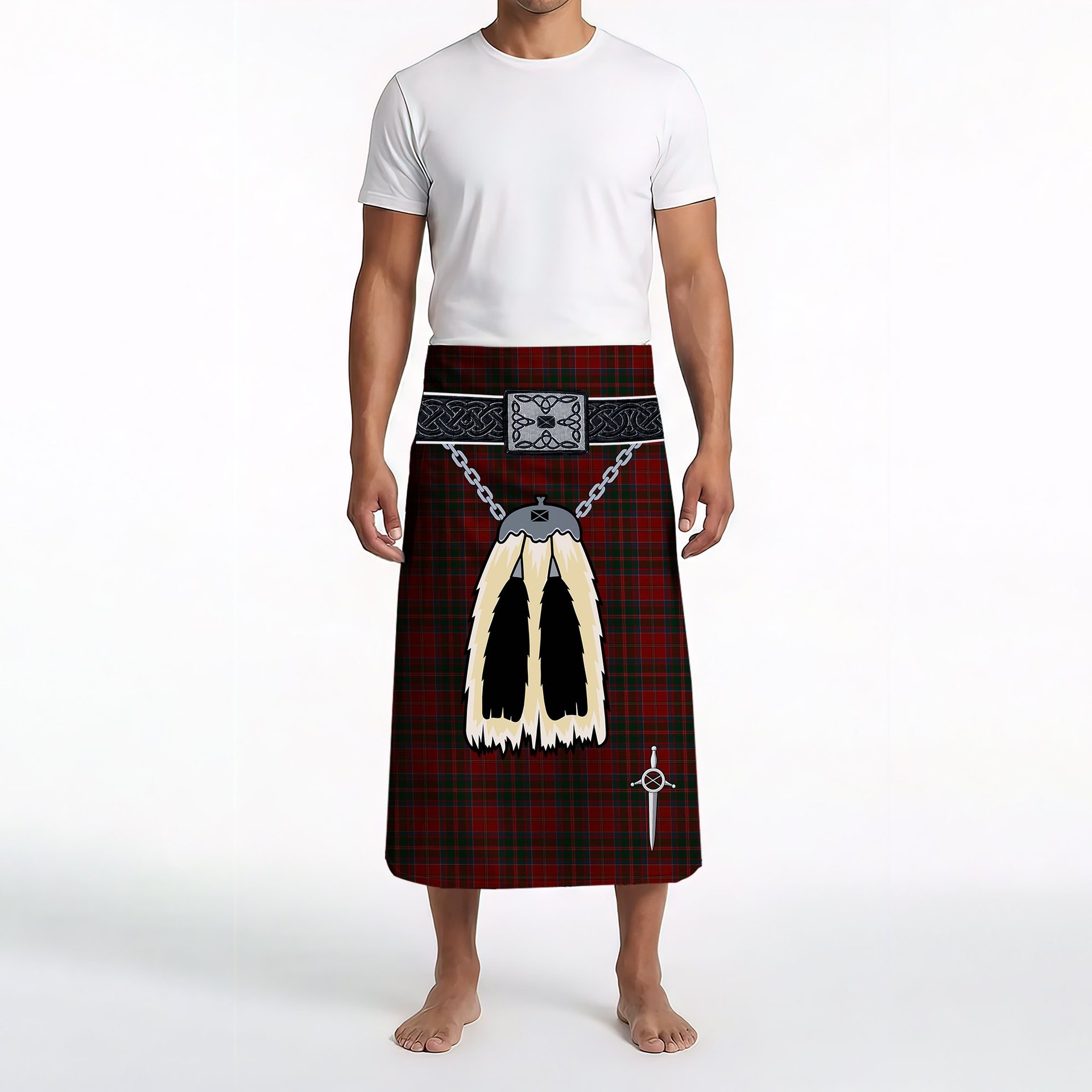 ScotsTee Shop Scottish Donald of Glencoe Clan Highland Kilt Sporran Tartan Beach Towel