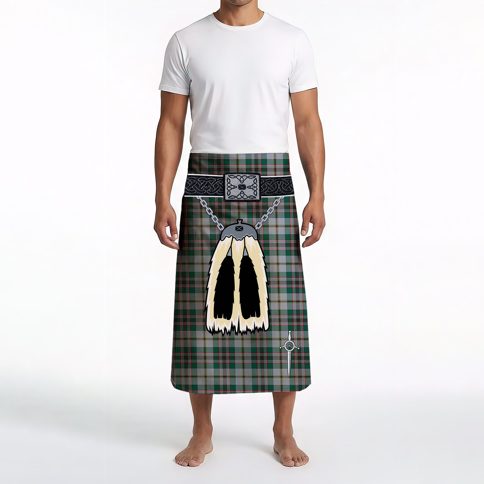 ScotsTee Shop Scottish Craig Modern Clan Highland Kilt Sporran Tartan Beach Towel