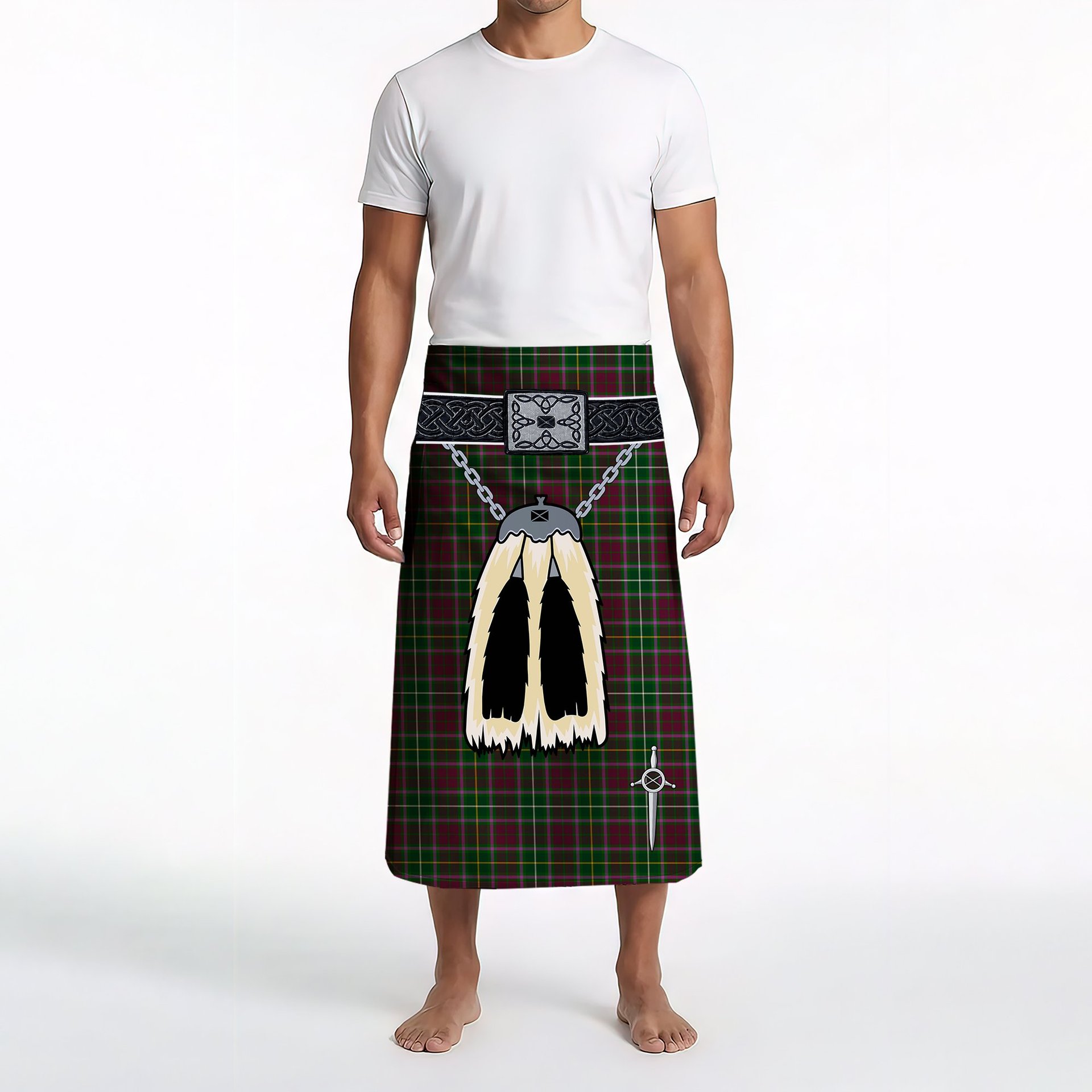 ScotsTee Shop Scottish Crosbie Clan Highland Kilt Sporran Tartan Beach Towel