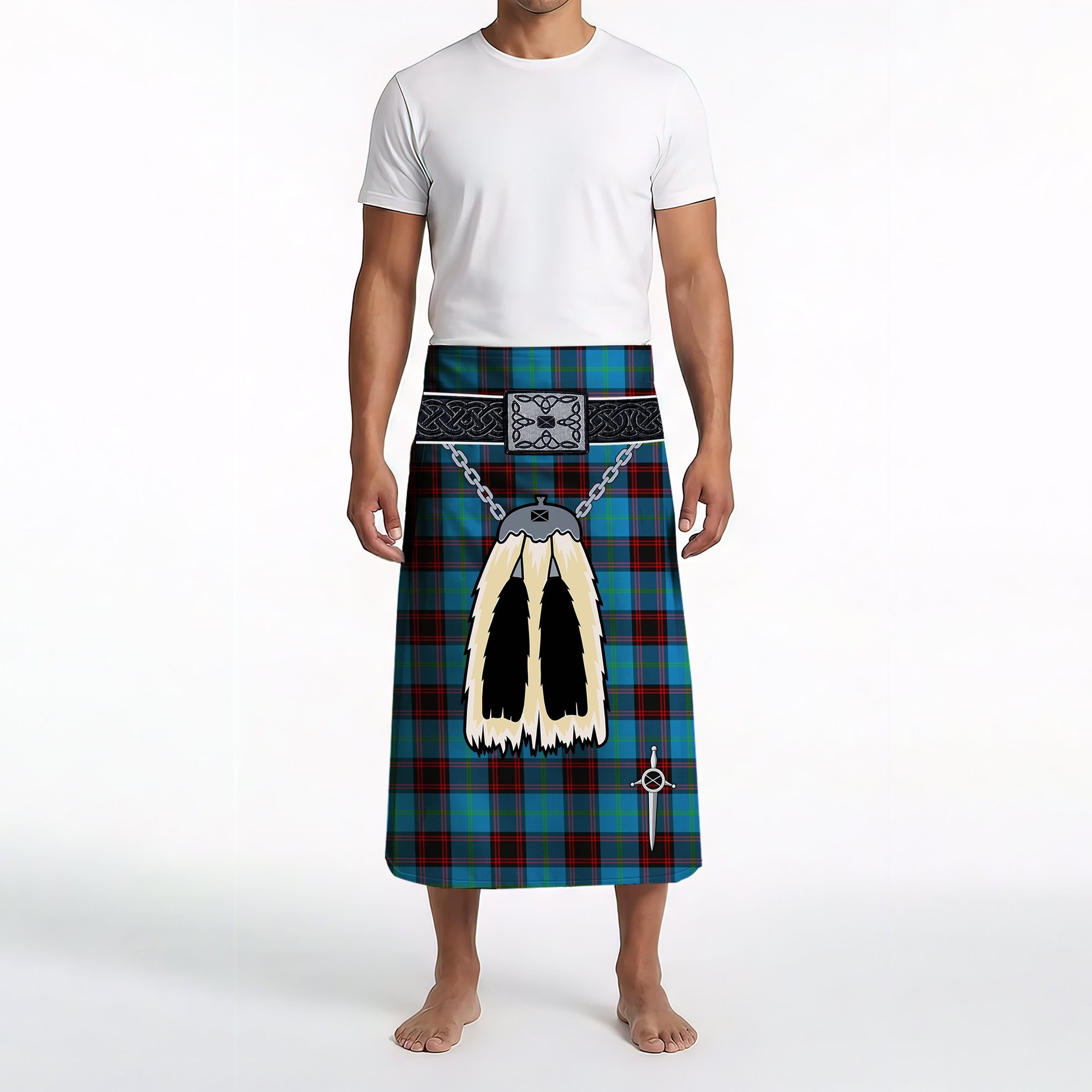ScotsTee Shop Scottish Hume Ancient Clan Highland Kilt Sporran Tartan Beach Towel