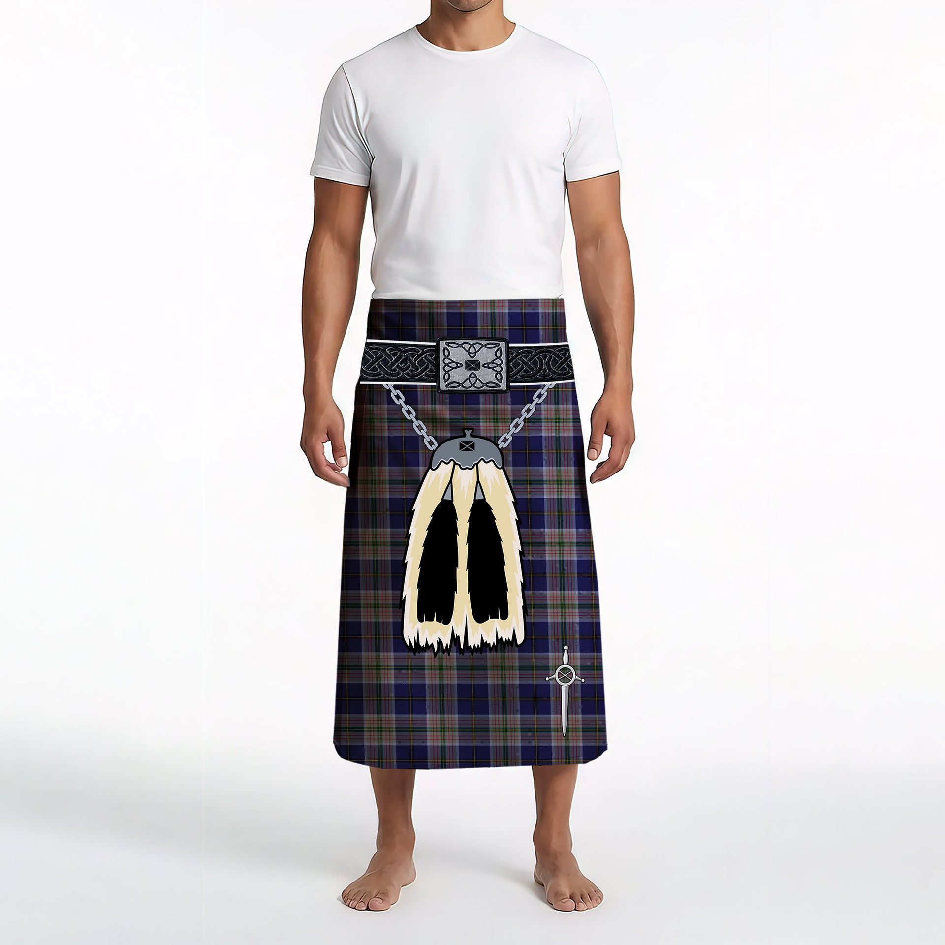 ScotsTee Shop Scottish Heston Clan Highland Kilt Sporran Tartan Beach Towel