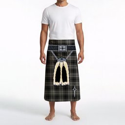 ScotsTee Shop Scottish Douglas Grey Clan Highland Kilt Sporran Tartan Beach Towel