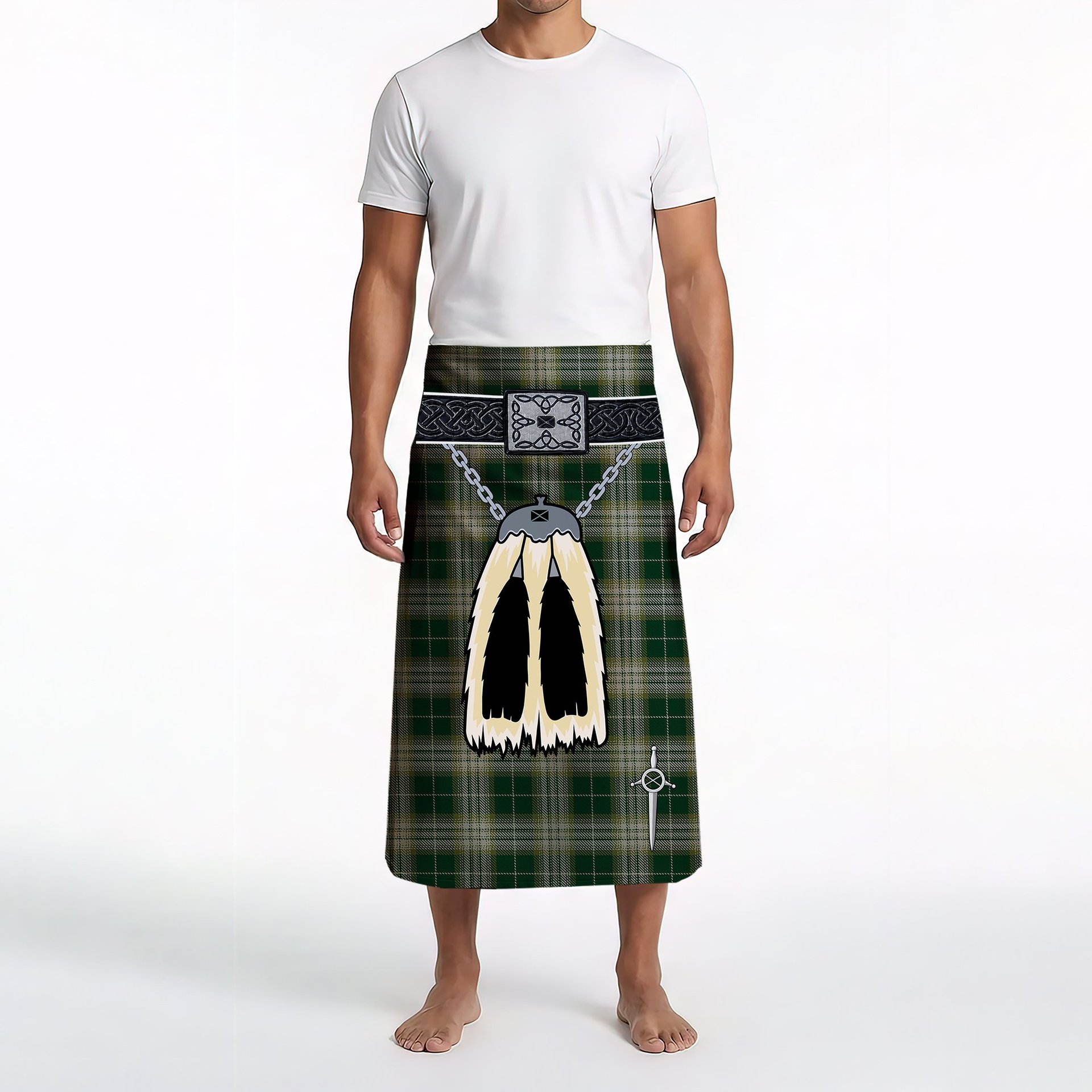 ScotsTee Shop Scottish Kelso Clan Highland Kilt Sporran Tartan Beach Towel