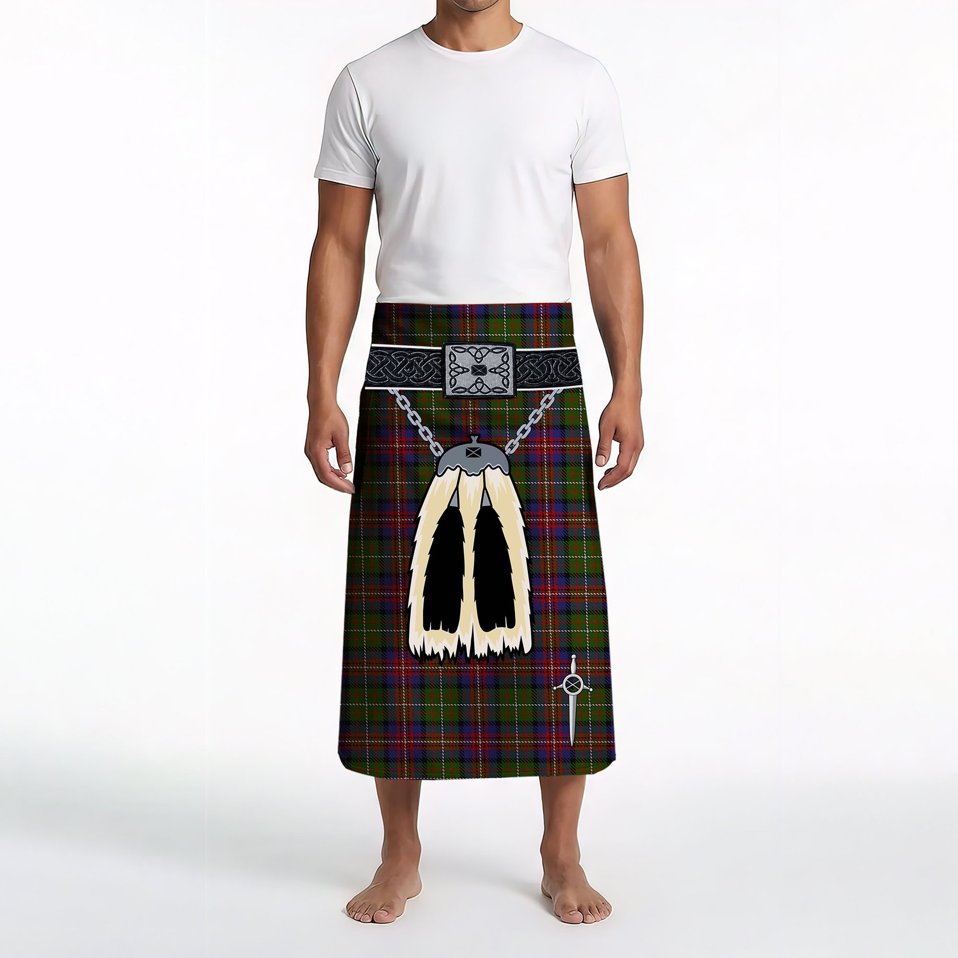 ScotsTee Shop Scottish Hargis Clan Highland Kilt Sporran Tartan Beach Towel