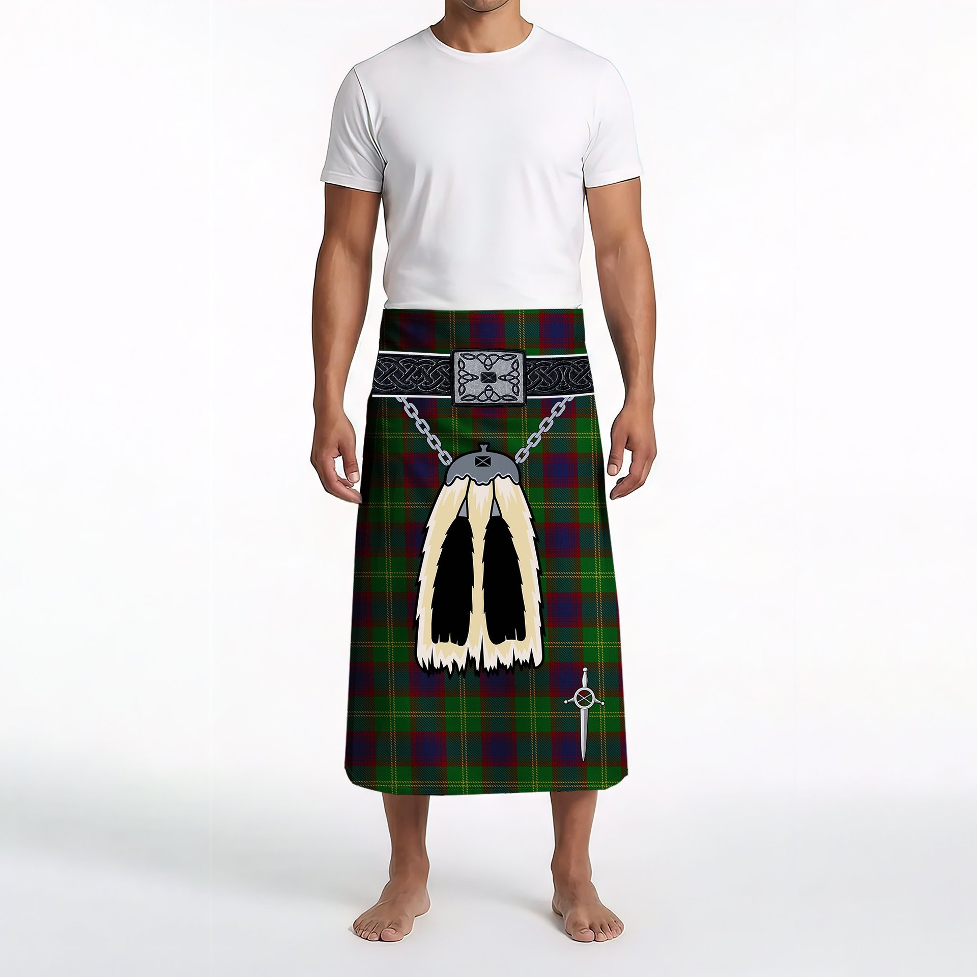 ScotsTee Shop Scottish Durie Clan Highland Kilt Sporran Tartan Beach Towel