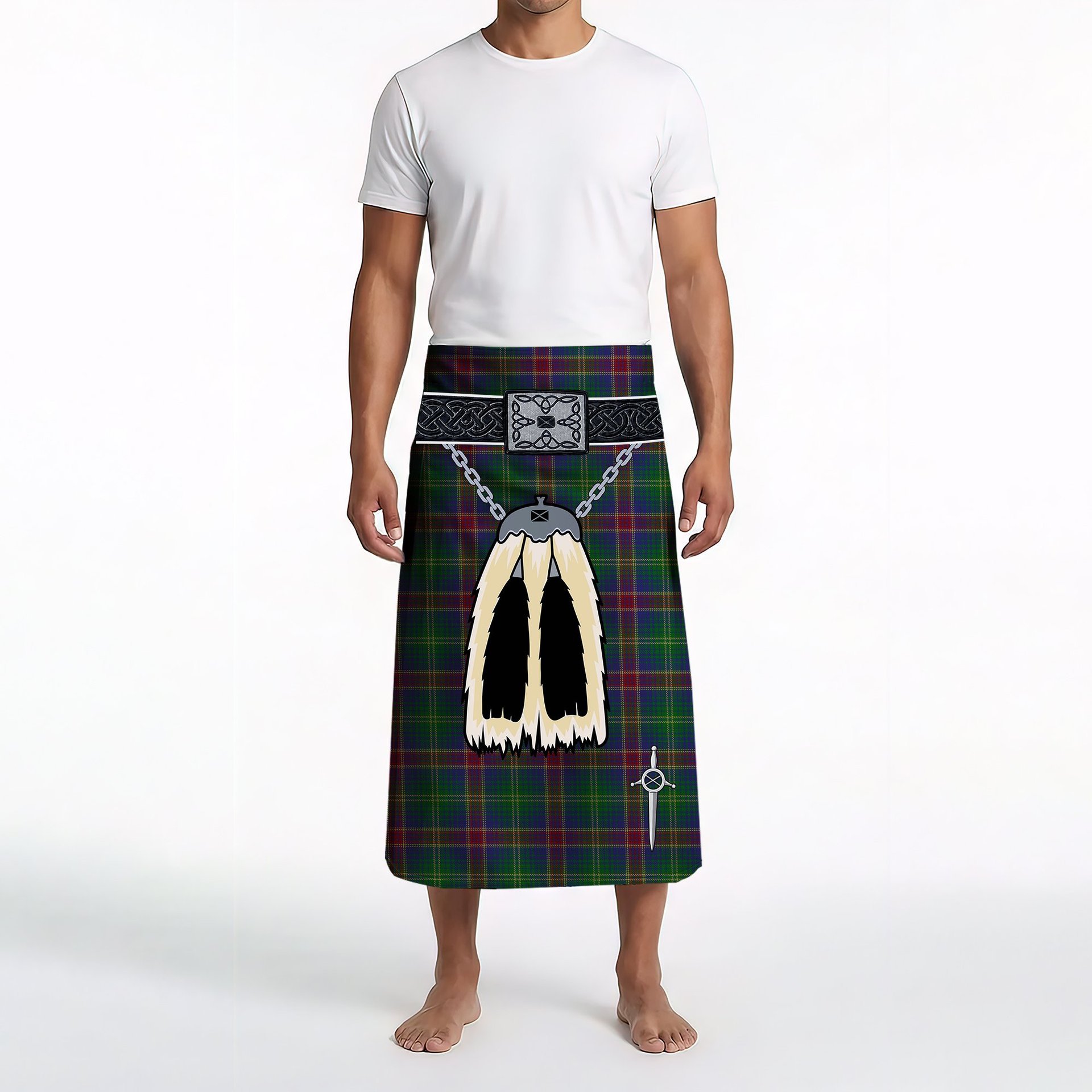 ScotsTee Shop Scottish Hart of Scotland Clan Highland Kilt Sporran Tartan Beach Towel