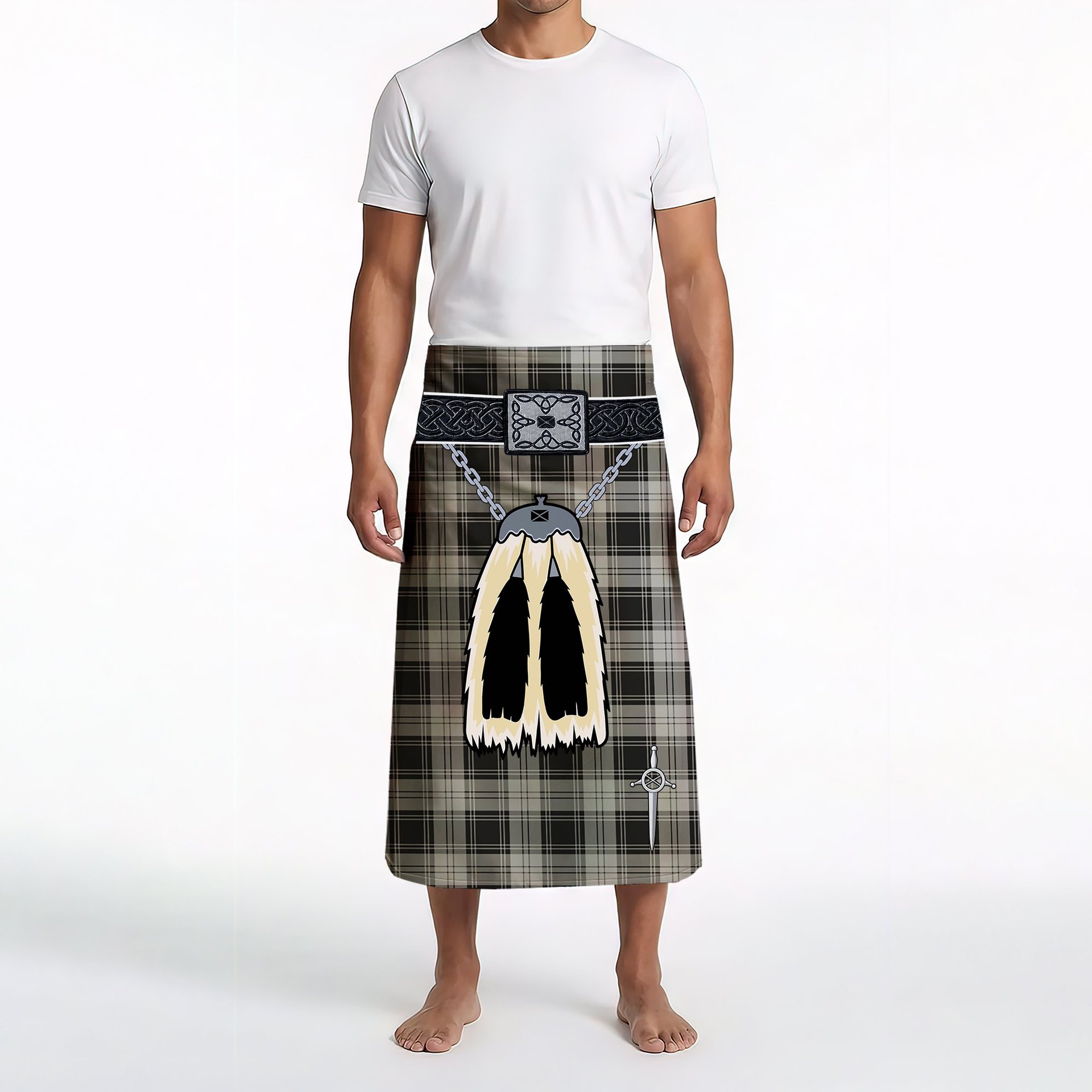 ScotsTee Shop Scottish Glen Clan Highland Kilt Sporran Tartan Beach Towel