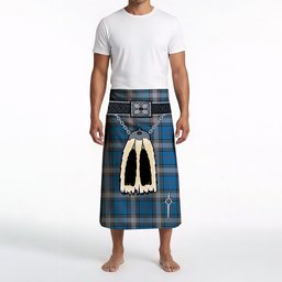 ScotsTee Shop Scottish Kinnaird Ancient Clan Highland Kilt Sporran Tartan Beach Towel