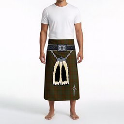 ScotsTee Shop Scottish Gray Clan Highland Kilt Sporran Tartan Beach Towel