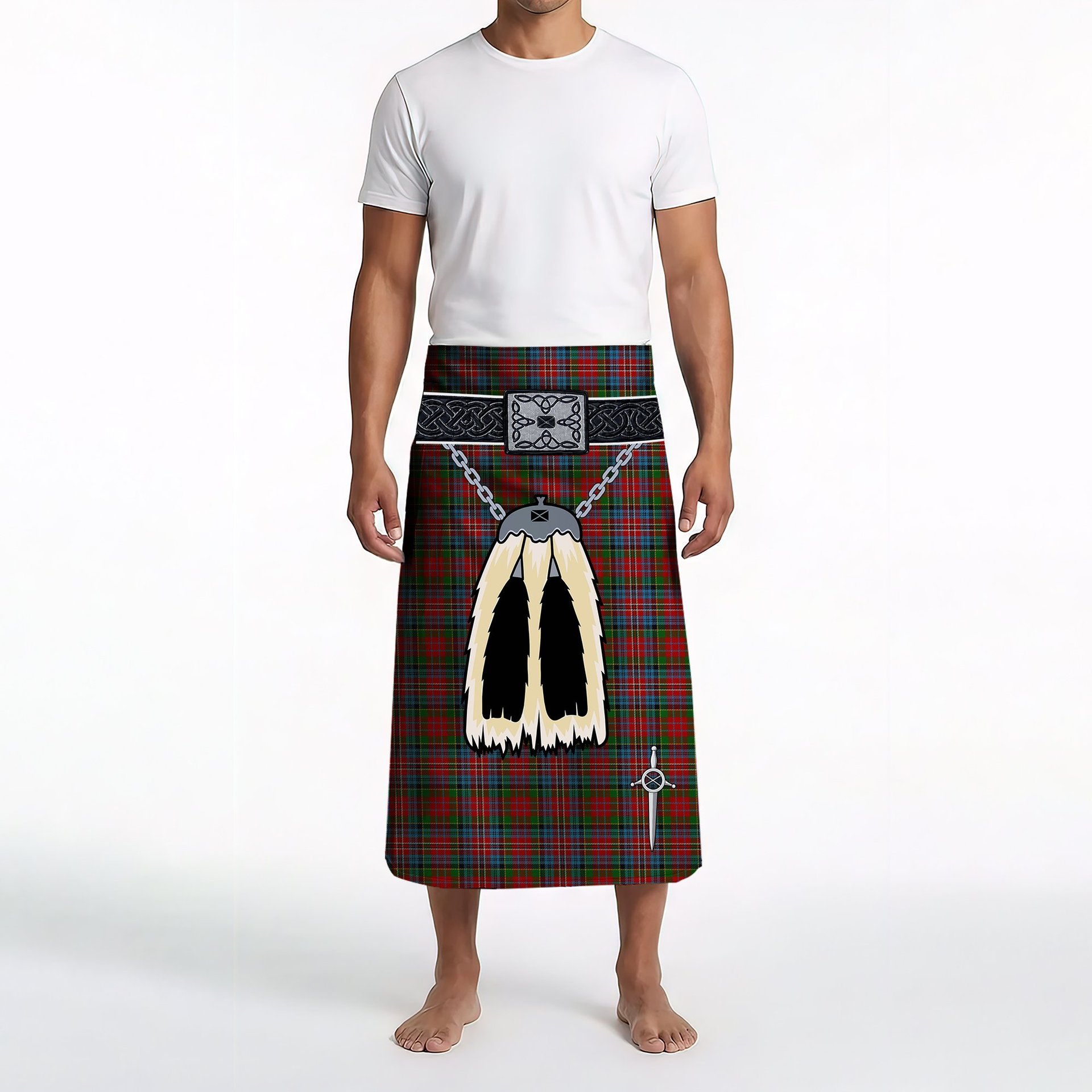 ScotsTee Shop Scottish Kidd Clan Highland Kilt Sporran Tartan Beach Towel