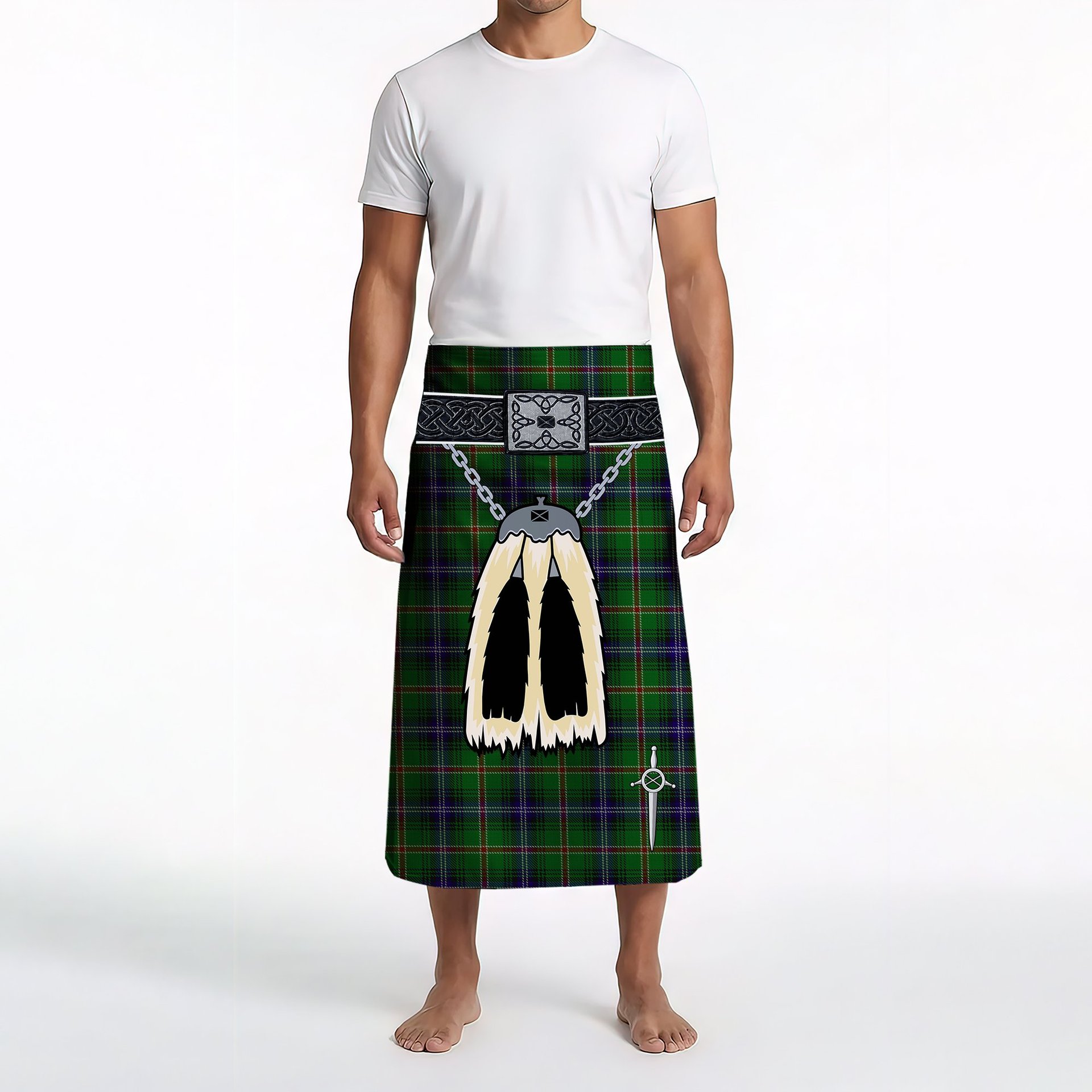 ScotsTee Shop Scottish Kerby Clan Highland Kilt Sporran Tartan Beach Towel