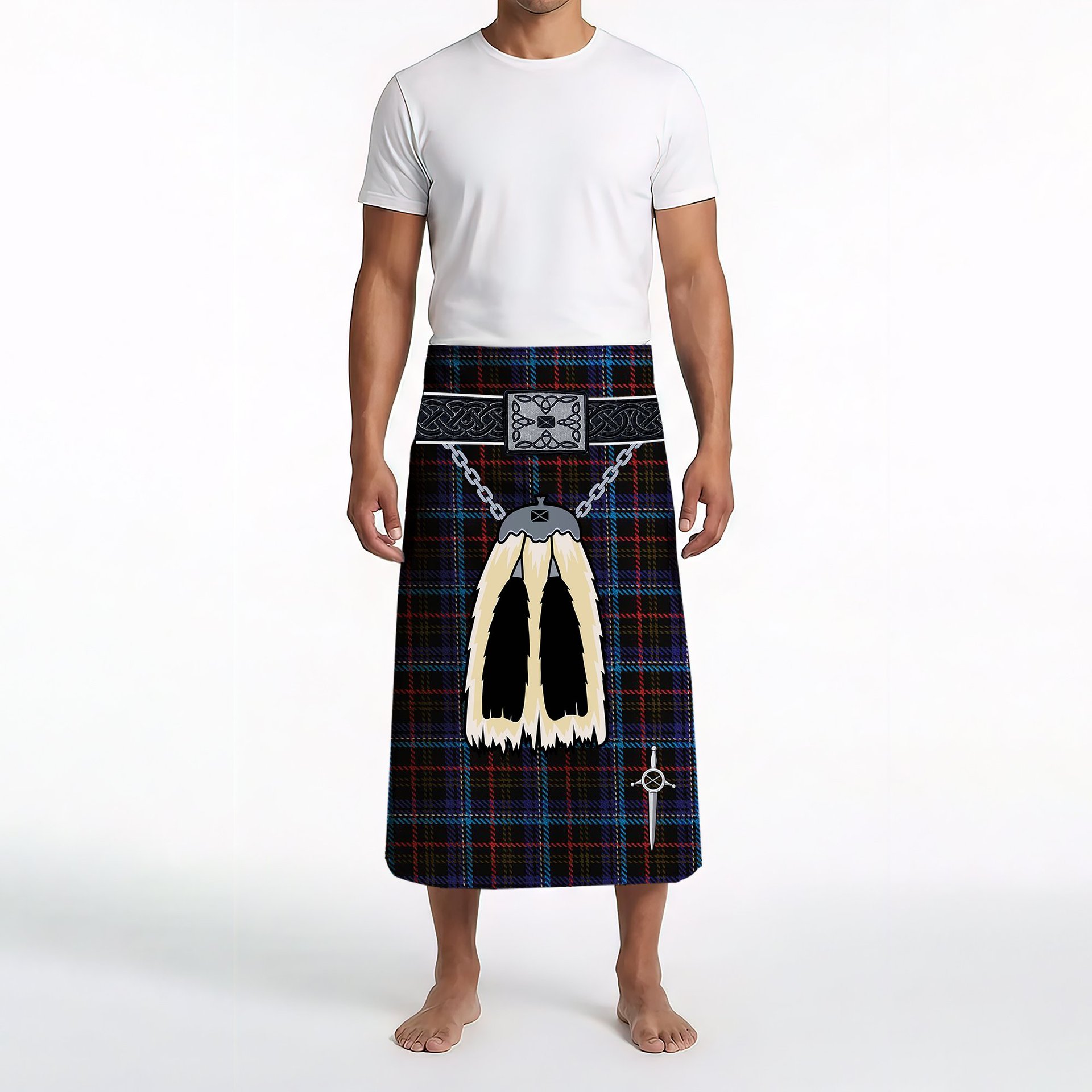 ScotsTee Shop Scottish Kennedy Irish Clan Highland Kilt Sporran Tartan Beach Towel