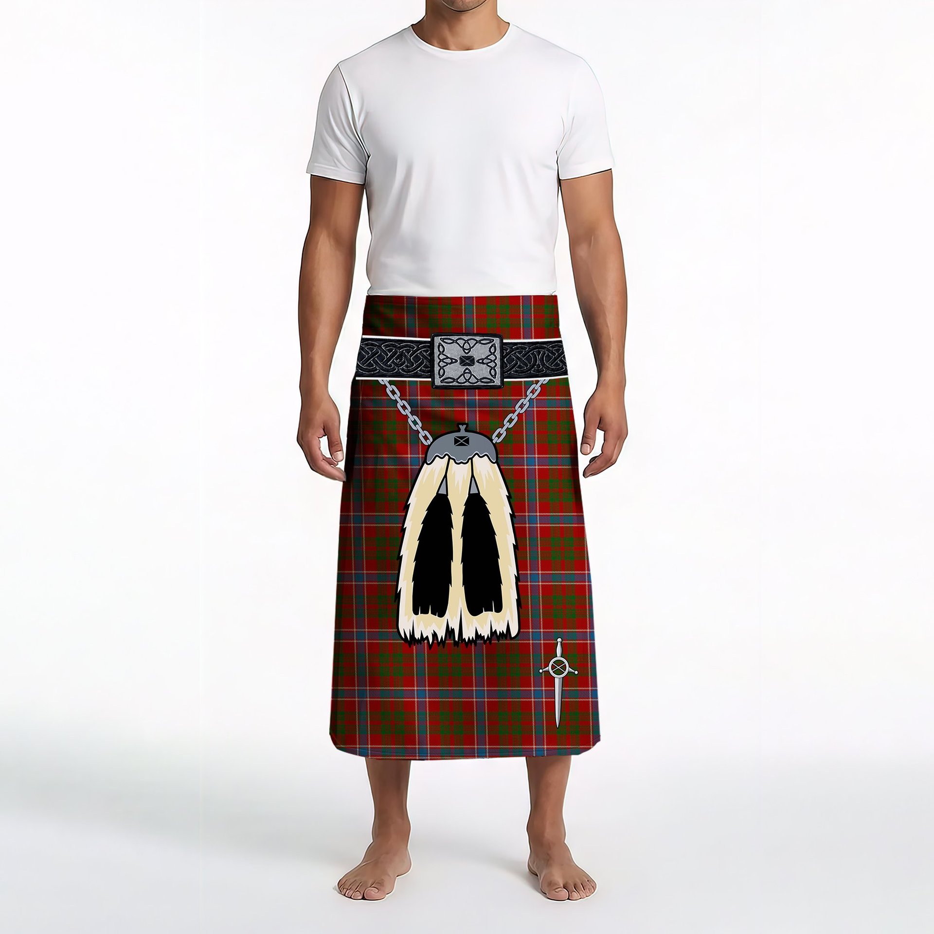 ScotsTee Shop Scottish Harkness Dress Clan Highland Kilt Sporran Tartan Beach Towel