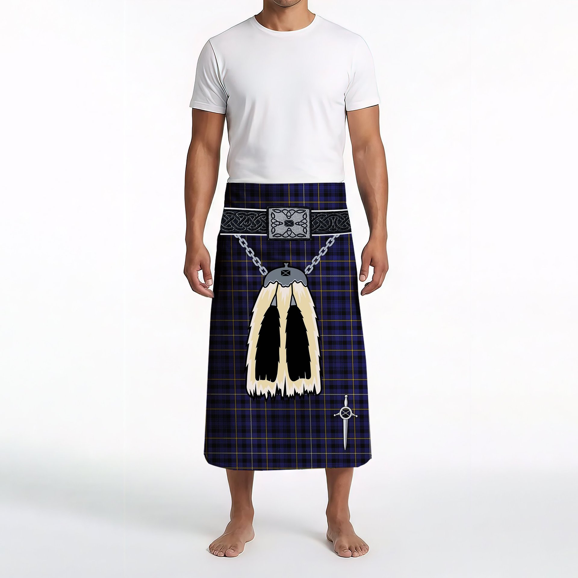 ScotsTee Shop Scottish Flanders Clan Highland Kilt Sporran Tartan Beach Towel