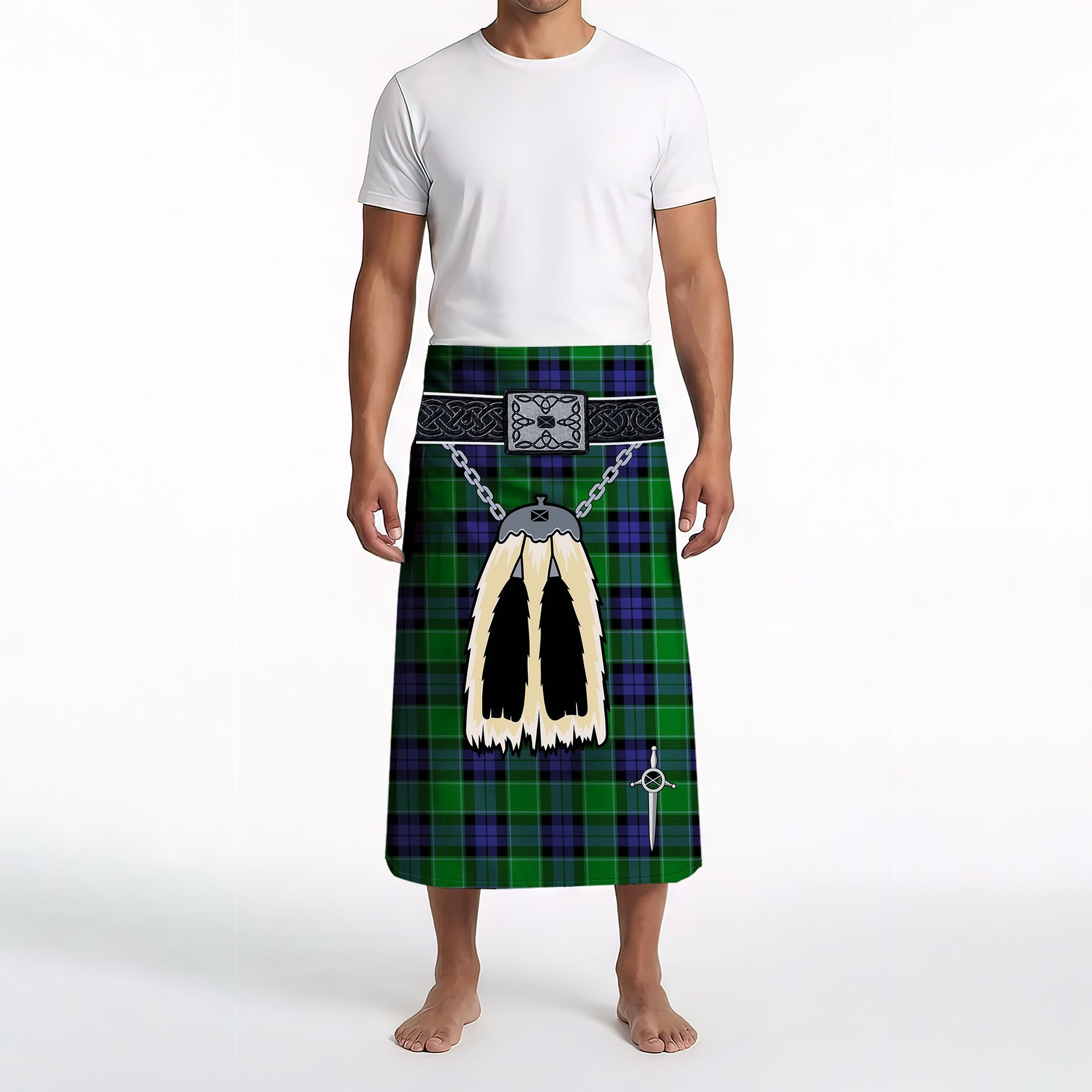 ScotsTee Shop Scottish Haldane Clan Highland Kilt Sporran Tartan Beach Towel