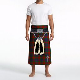 ScotsTee Shop Scottish Fraser 1800 Clan Highland Kilt Sporran Tartan Beach Towel