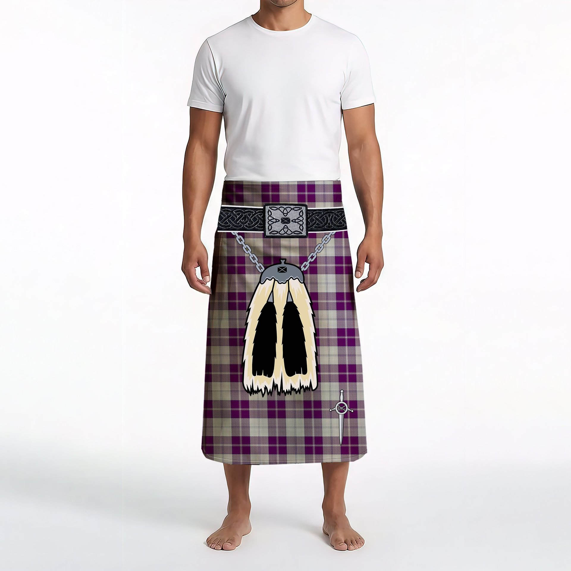 ScotsTee Shop Scottish Dunlop Dress Clan Highland Kilt Sporran Tartan Beach Towel