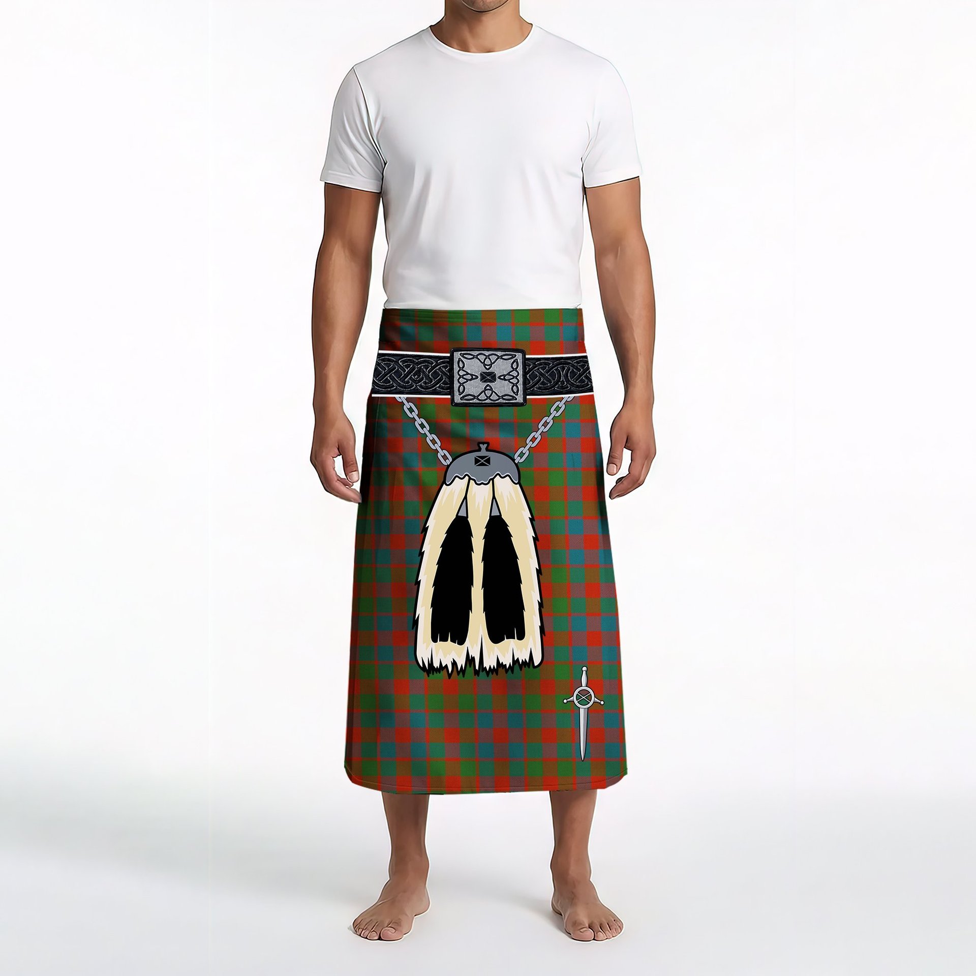 ScotsTee Shop Scottish Gow Ancient Clan Highland Kilt Sporran Tartan Beach Towel