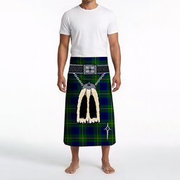 ScotsTee Shop Scottish Johnston Modern Clan Highland Kilt Sporran Tartan Beach Towel
