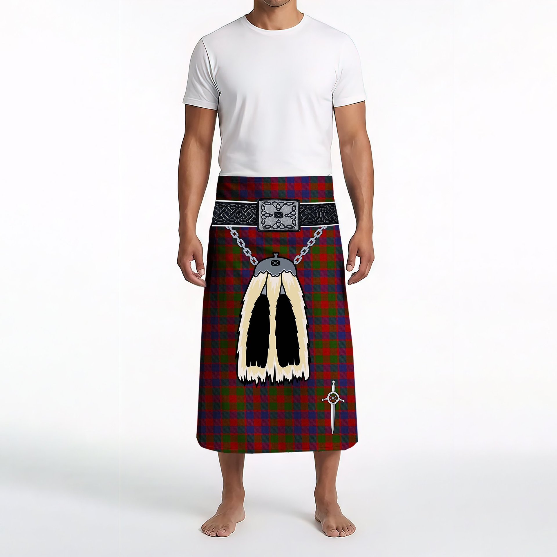 ScotsTee Shop Scottish Gow Clan Highland Kilt Sporran Tartan Beach Towel