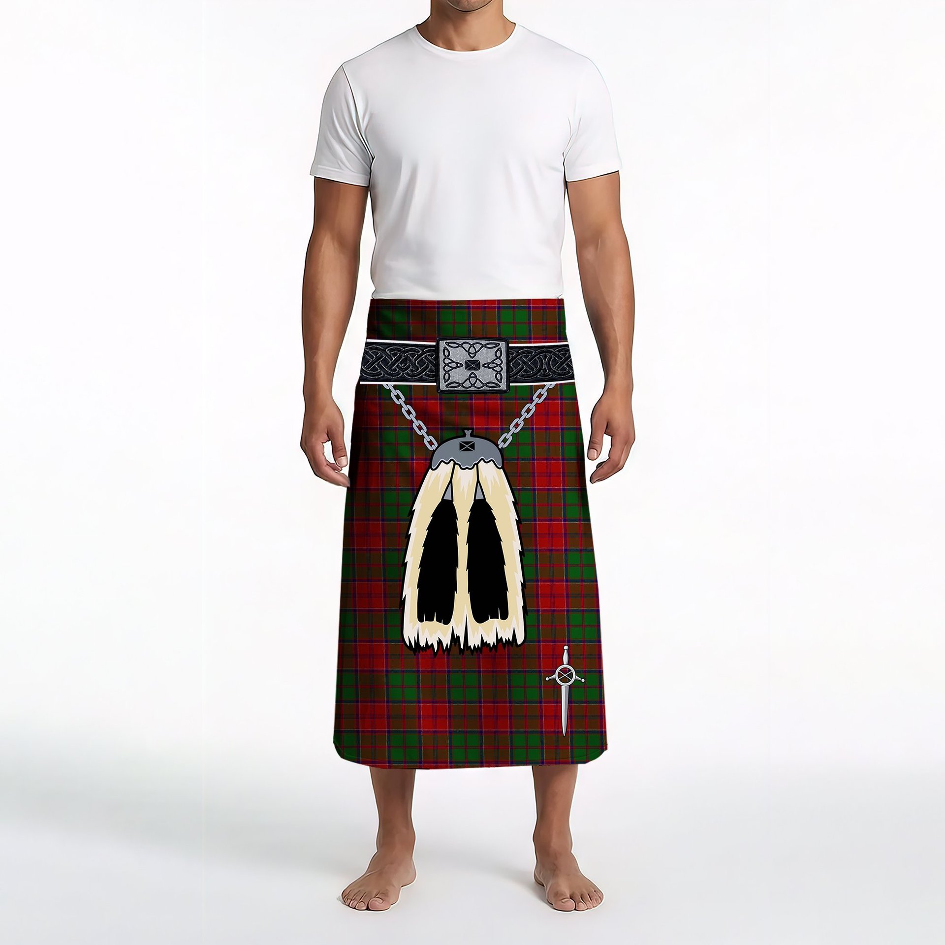 ScotsTee Shop Scottish Grant Clan Highland Kilt Sporran Tartan Beach Towel
