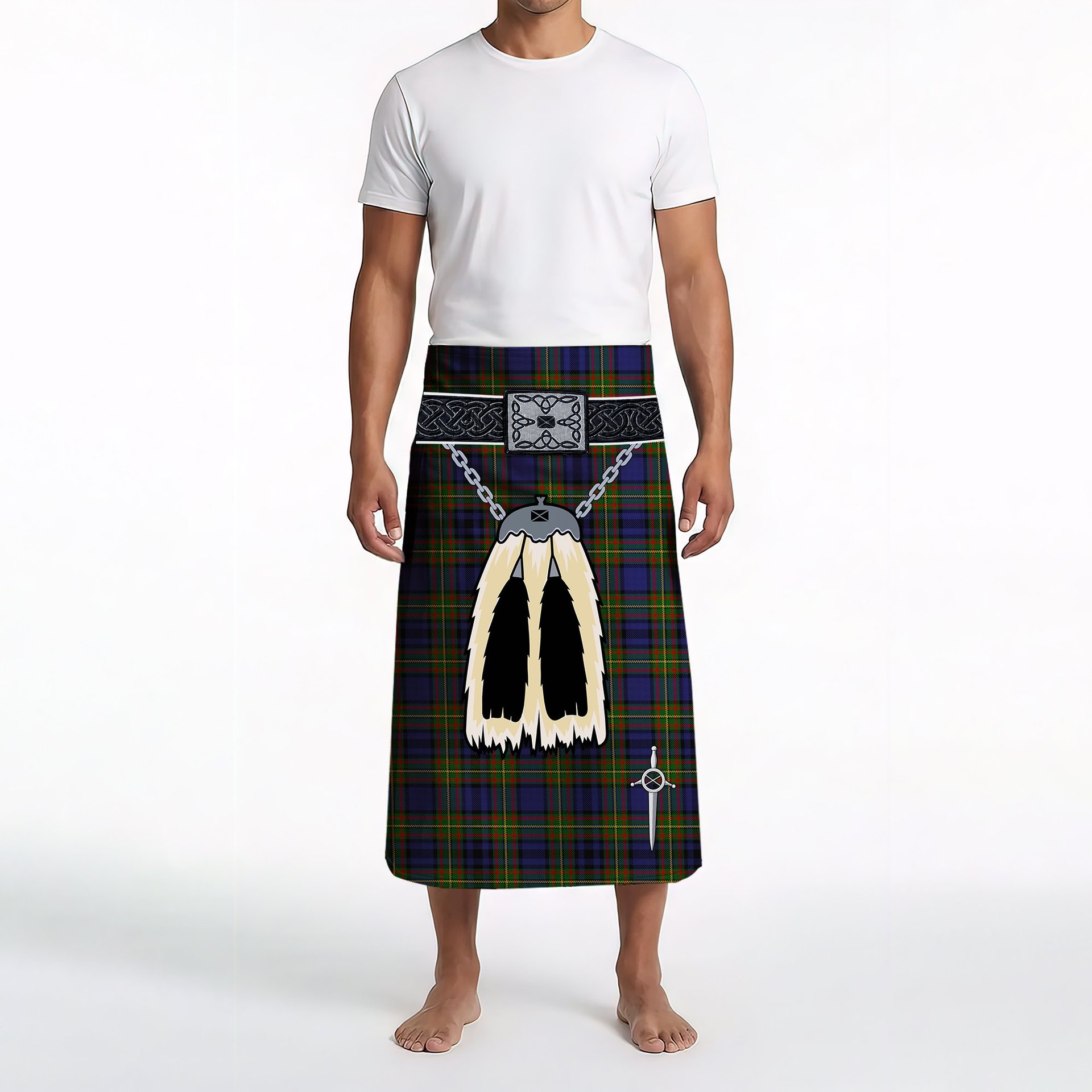ScotsTee Shop Scottish Gillies 1 Clan Highland Kilt Sporran Tartan Beach Towel
