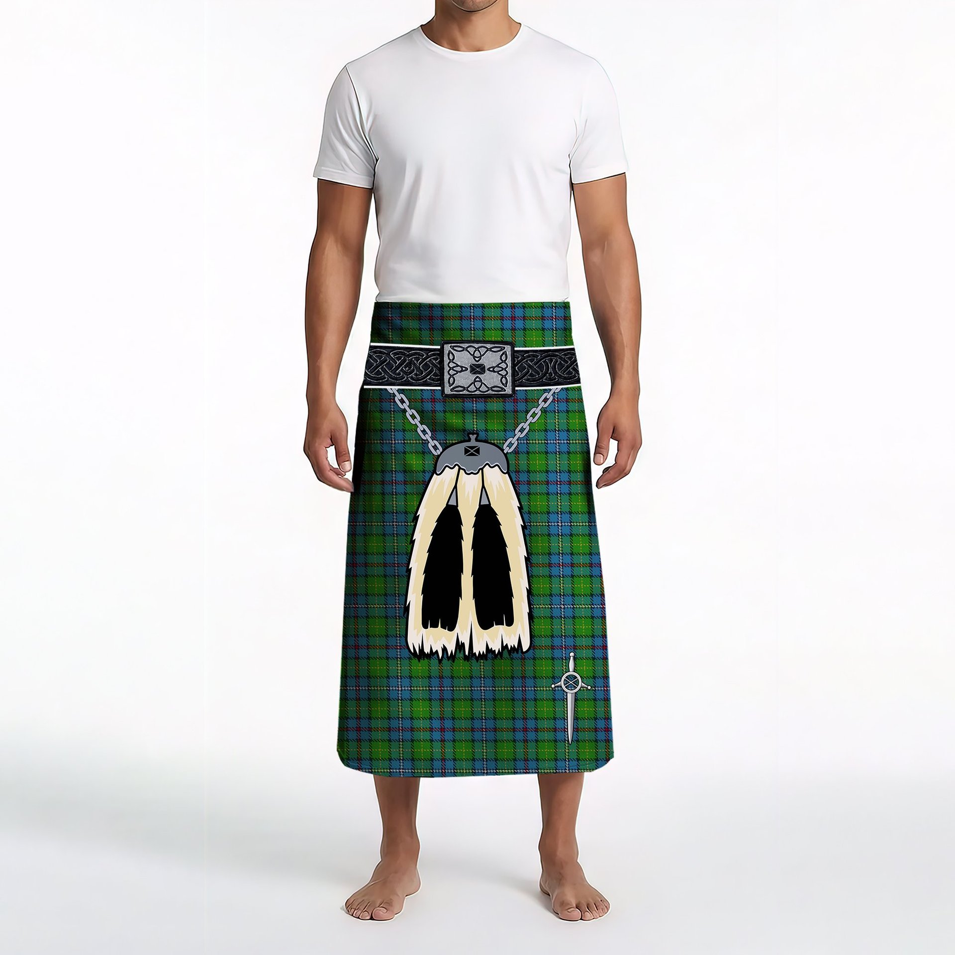 ScotsTee Shop Scottish Hosey Clan Highland Kilt Sporran Tartan Beach Towel