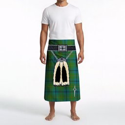 ScotsTee Shop Scottish Johnstone Ancient Clan Highland Kilt Sporran Tartan Beach Towel