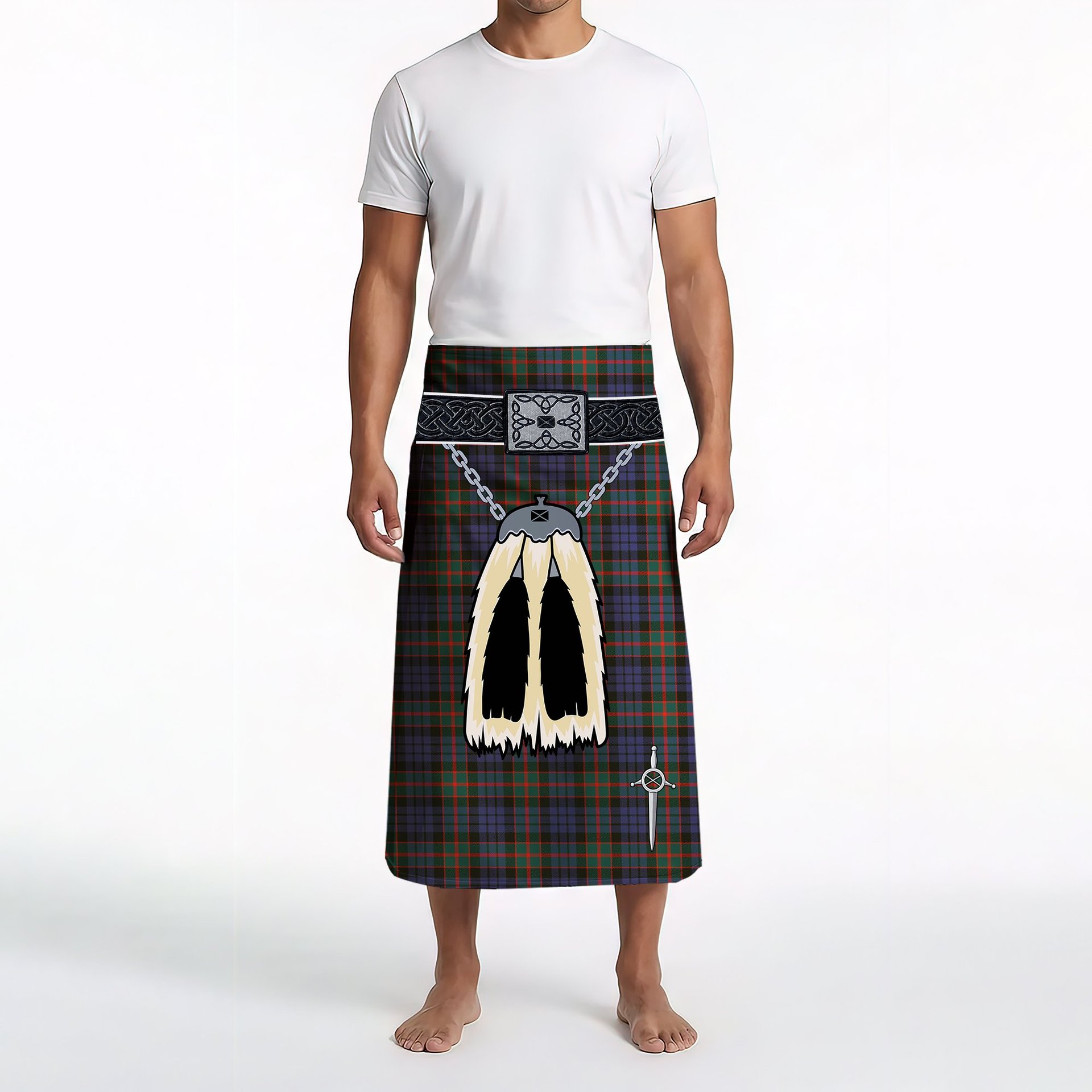 ScotsTee Shop Scottish Fletcher of Dunans SC Clan Highland Kilt Sporran Tartan Beach Towel