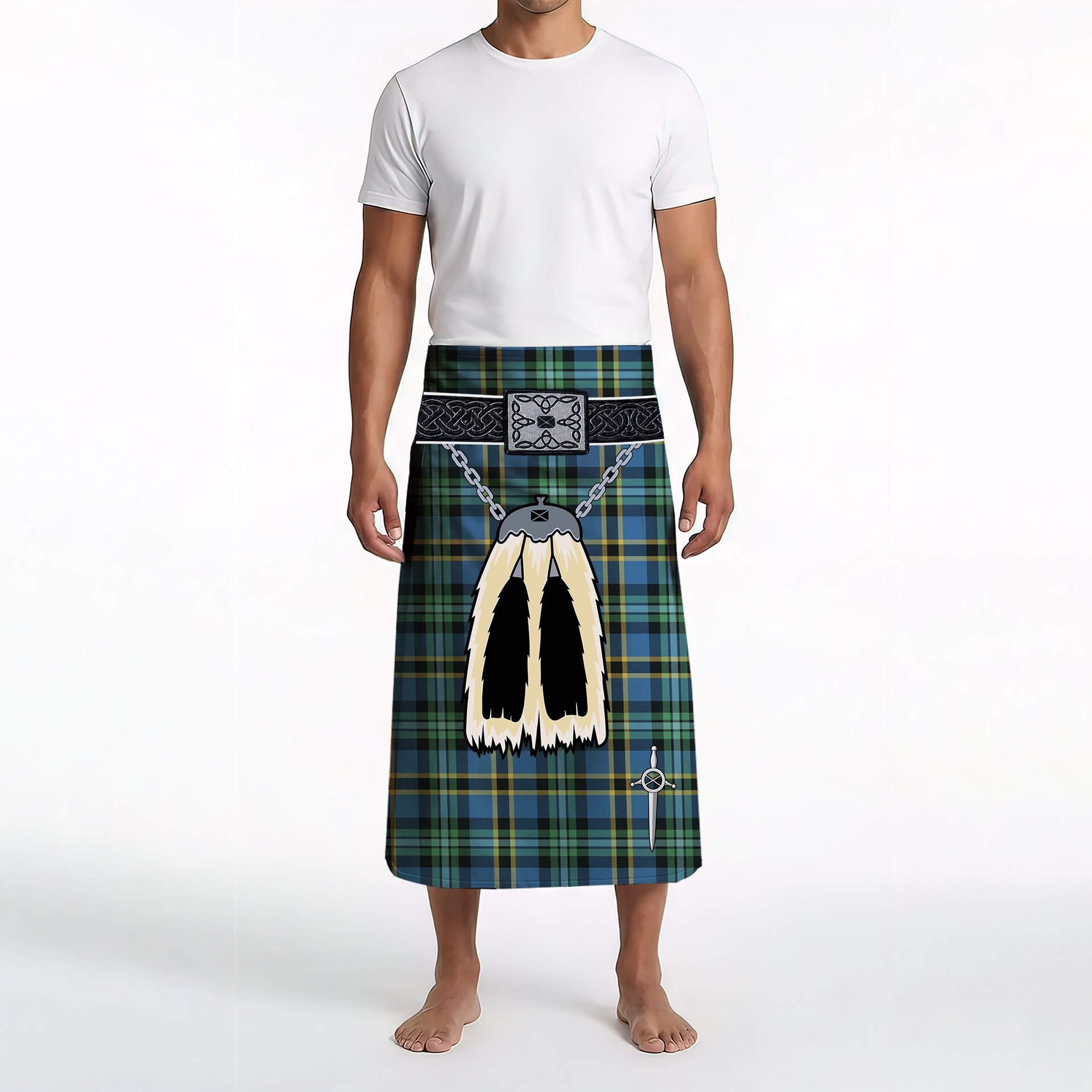 ScotsTee Shop Scottish Hope Ancient Clan Highland Kilt Sporran Tartan Beach Towel