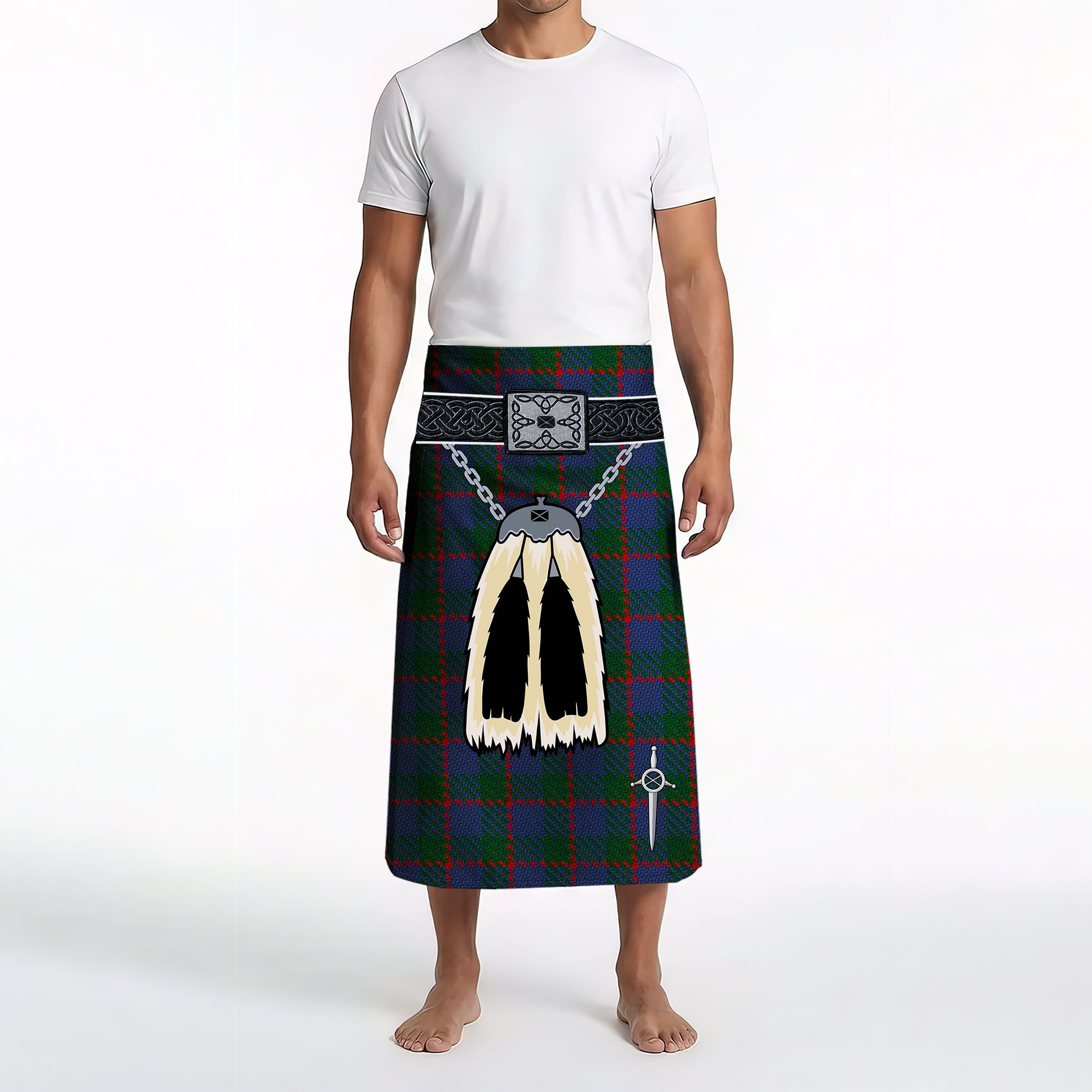 ScotsTee Shop Scottish Ferguson 1819 Clan Highland Kilt Sporran Tartan Beach Towel