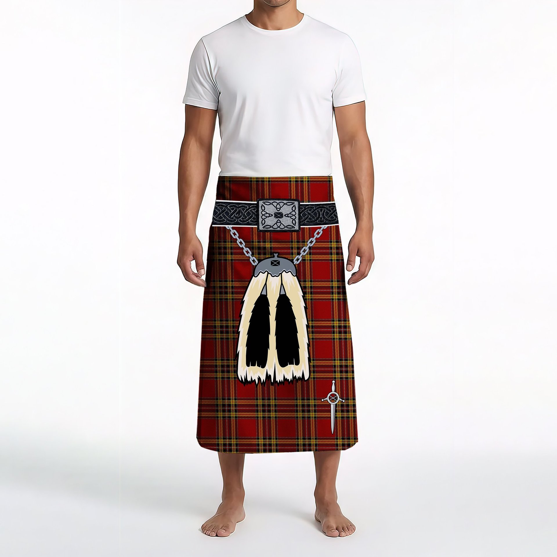 ScotsTee Shop Scottish Glennie Clan Highland Kilt Sporran Tartan Beach Towel