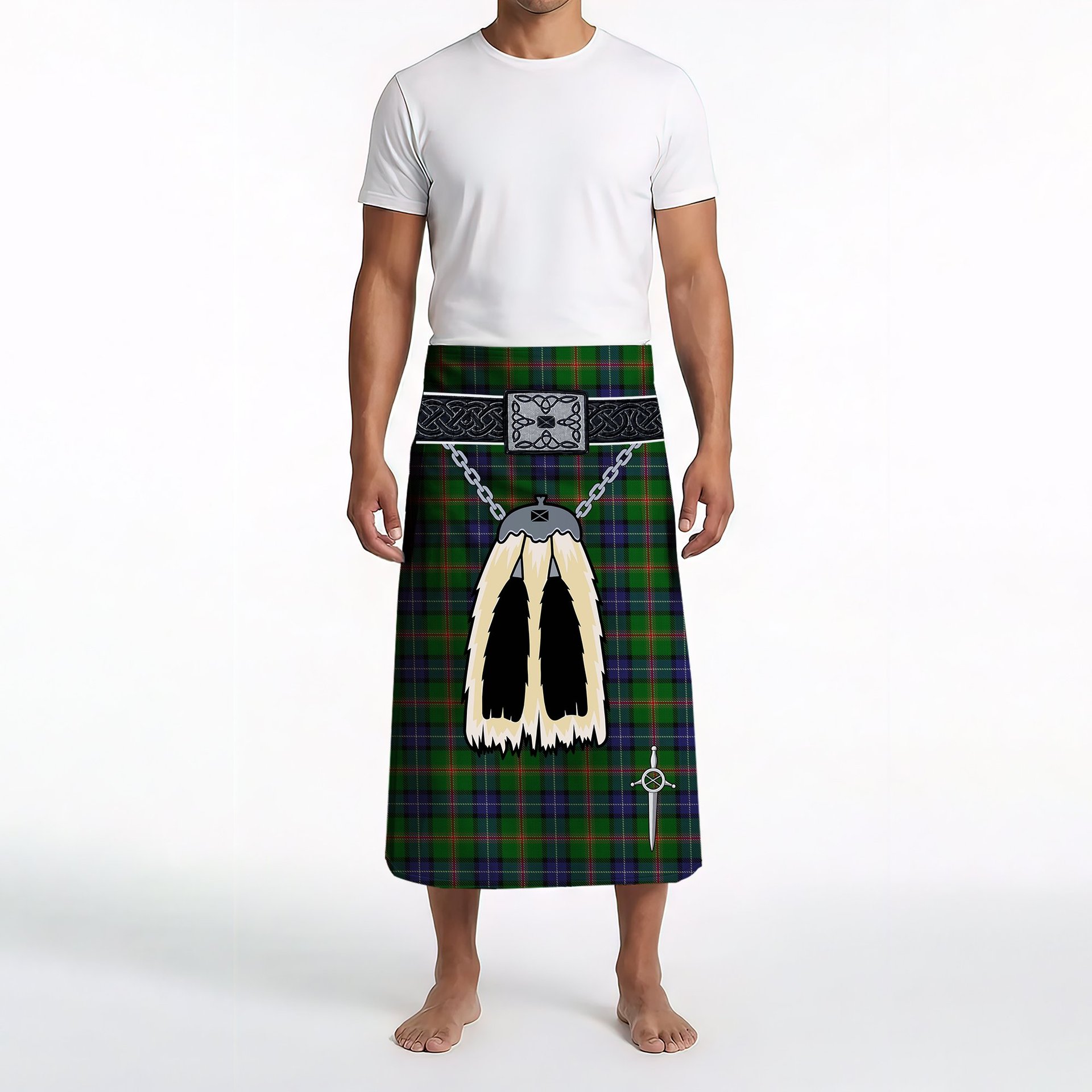 ScotsTee Shop Scottish Jones Clan Highland Kilt Sporran Tartan Beach Towel