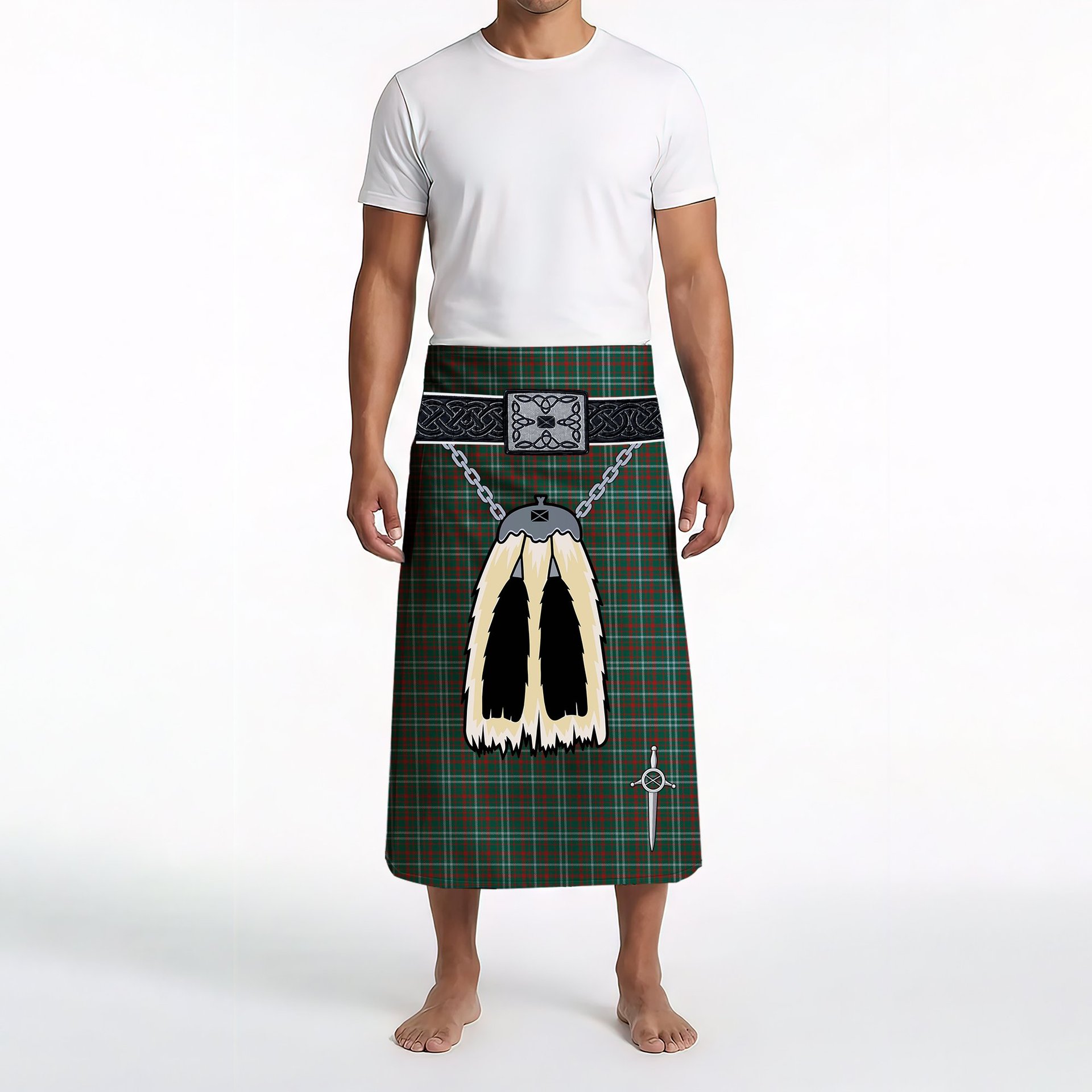 ScotsTee Shop Scottish Dundee Green Clan Highland Kilt Sporran Tartan Beach Towel