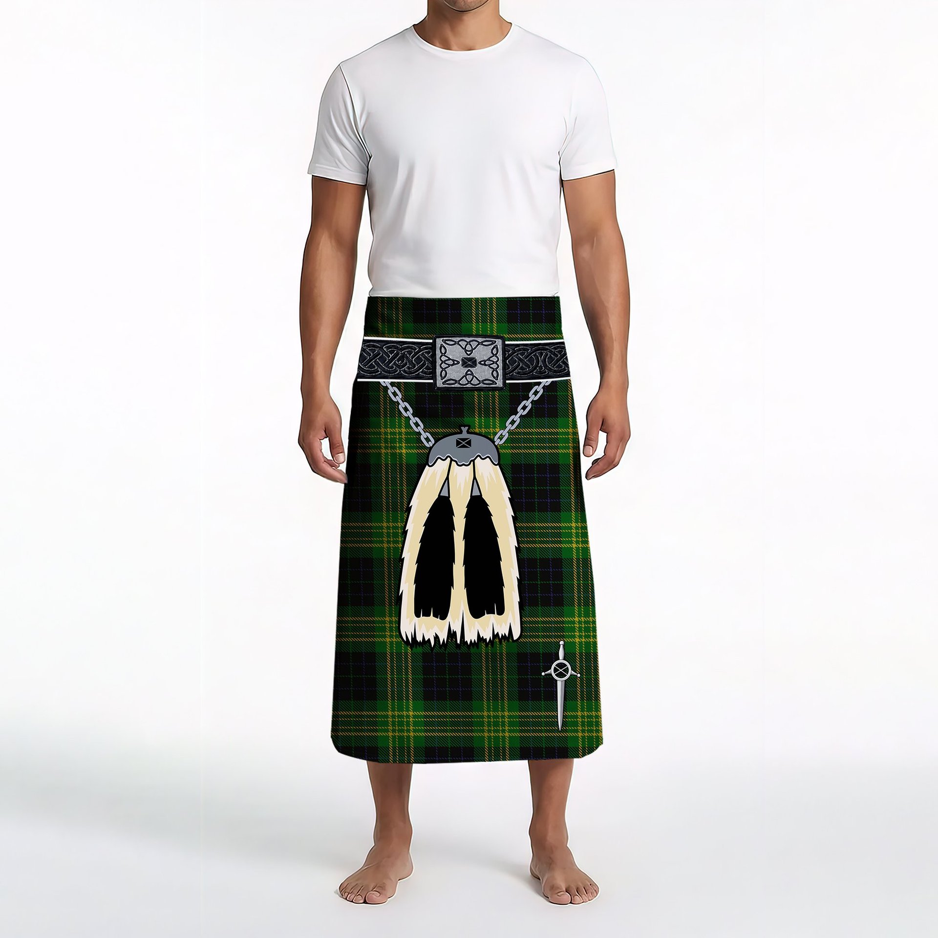 ScotsTee Shop Scottish Fitzpatrick Hunting Clan Highland Kilt Sporran Tartan Beach Towel