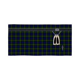 ScotsTee Shop Scottish Gunn Modern Clan Highland Kilt Sporran Tartan Beach Towel