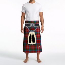 ScotsTee Shop Scottish Fitzgerald Red Clan Highland Kilt Sporran Tartan Beach Towel