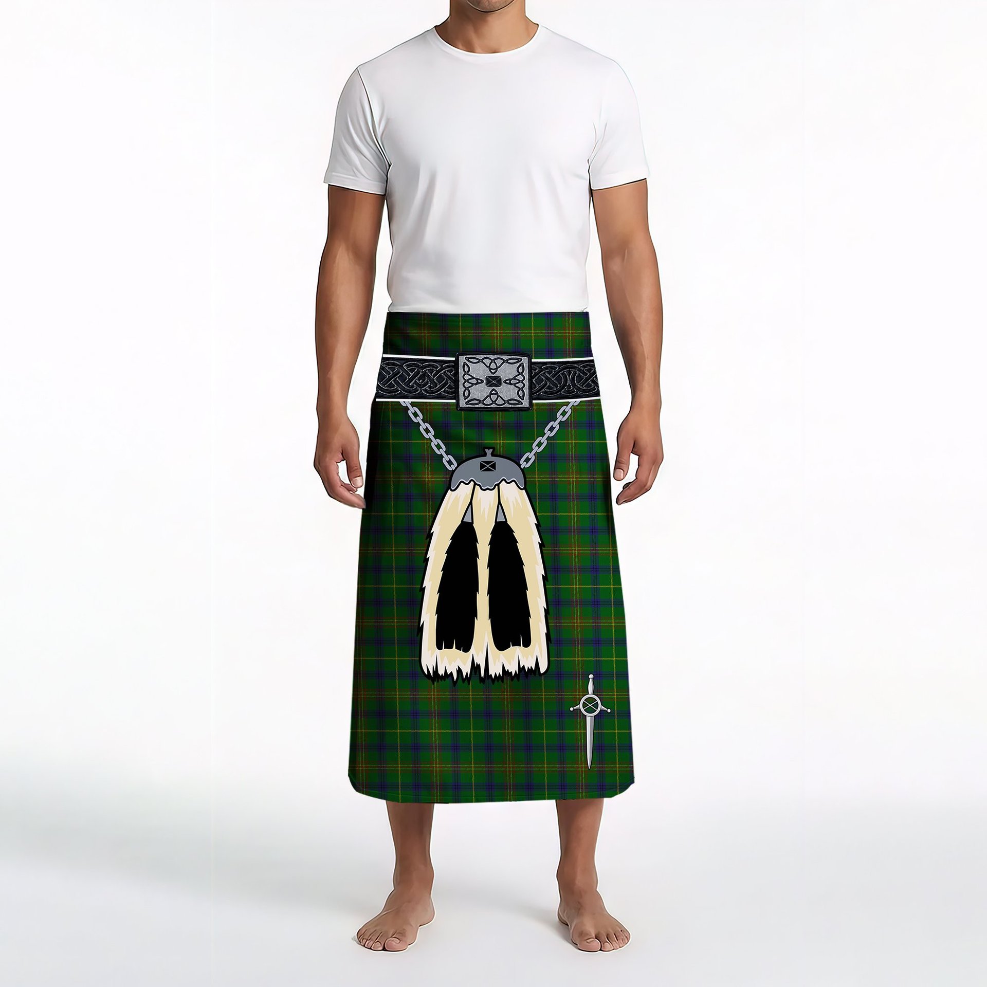 ScotsTee Shop Scottish Holmes Clan Highland Kilt Sporran Tartan Beach Towel